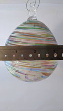 Load image into Gallery viewer, Eternal Gratitude Large Blown Glass Ornament Rainbow Multi-Color