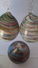Load image into Gallery viewer, Eternal Gratitude Large Blown Glass Ornament Rainbow Multi-Color
