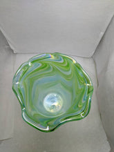 Load image into Gallery viewer, Aqua Green handmade blown glass vase
