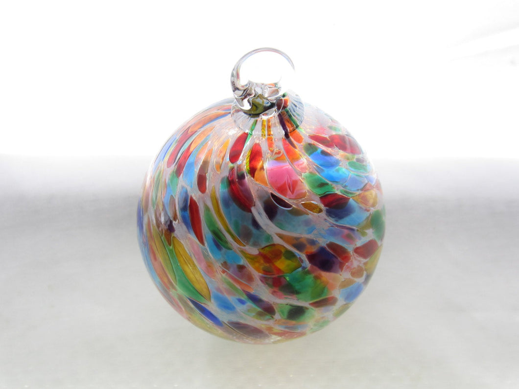 Blown Glass Ornament Confetti Multi-Color